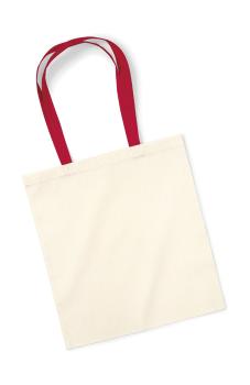 Baumwolltasche mit farbigen Henkeln